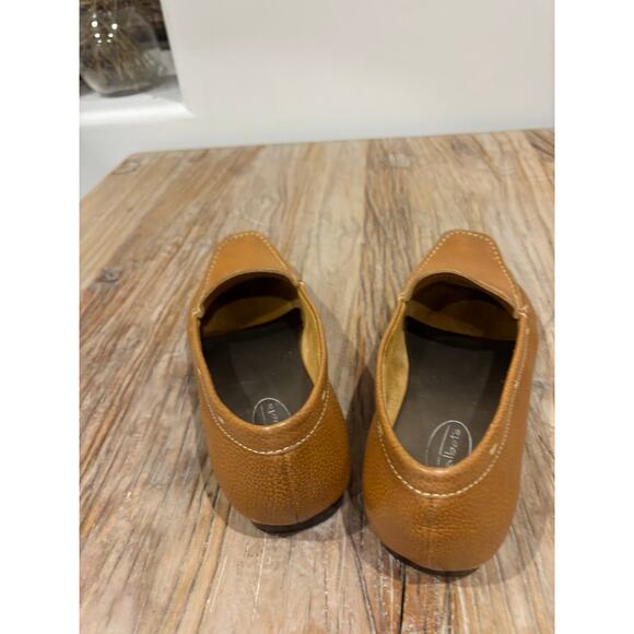 Talbots Camel Colored Slip on Driving Leather Loafers Brown Size 9.5 - Picture 8 of 11